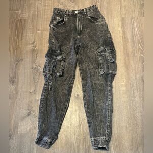 Garage Black Cargo Jeans